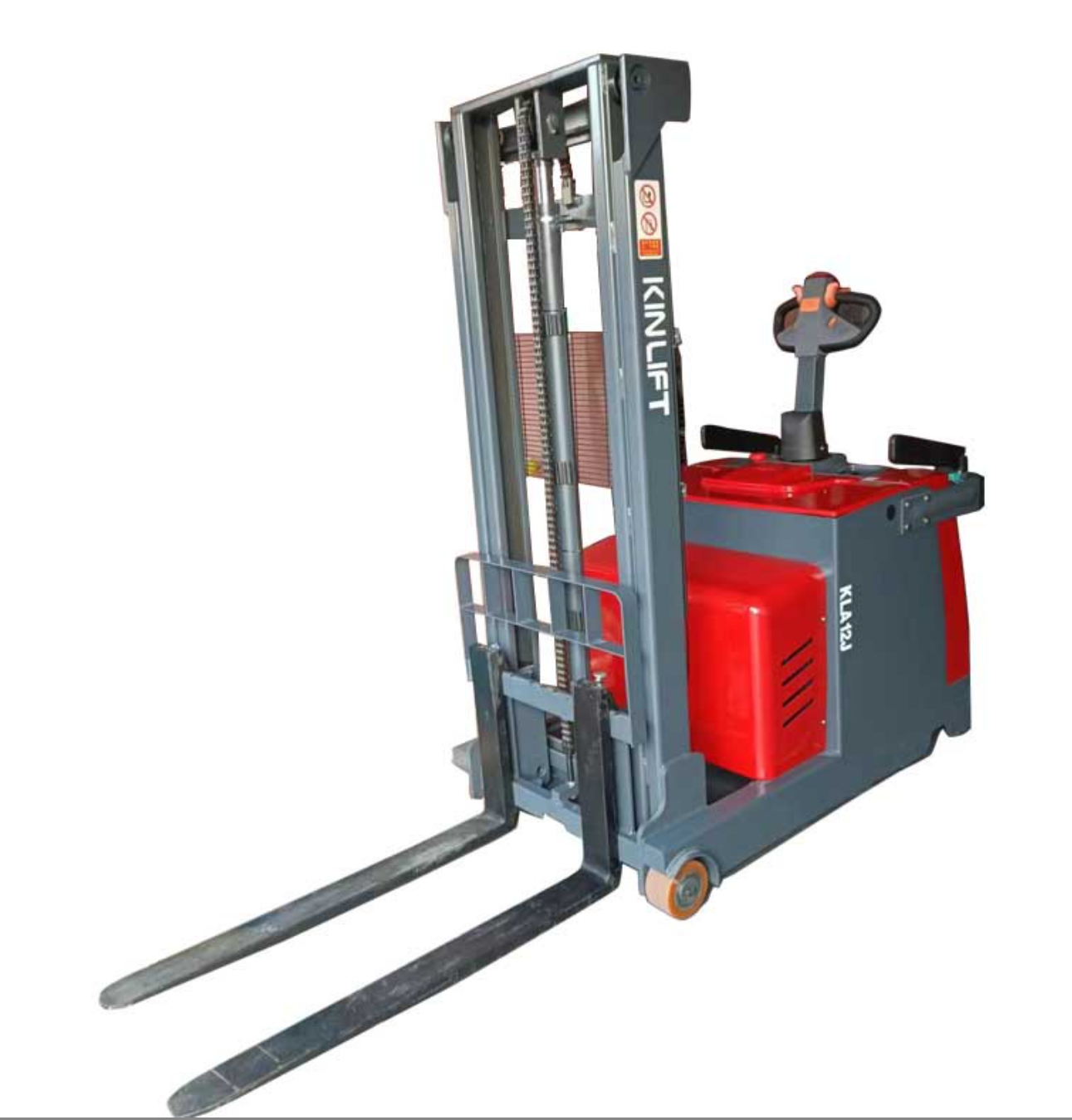 Keli counterweight legless electric forklift trucks single and double pallet stacker trucks loading 