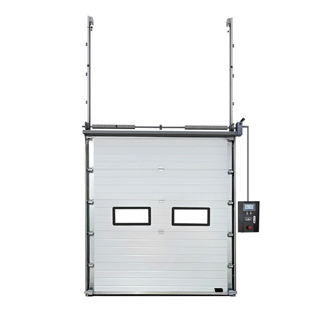 Motorized sliding door for factory buildings