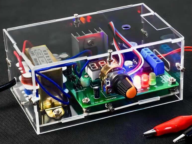 Adjustable DC stabilized power supply kit