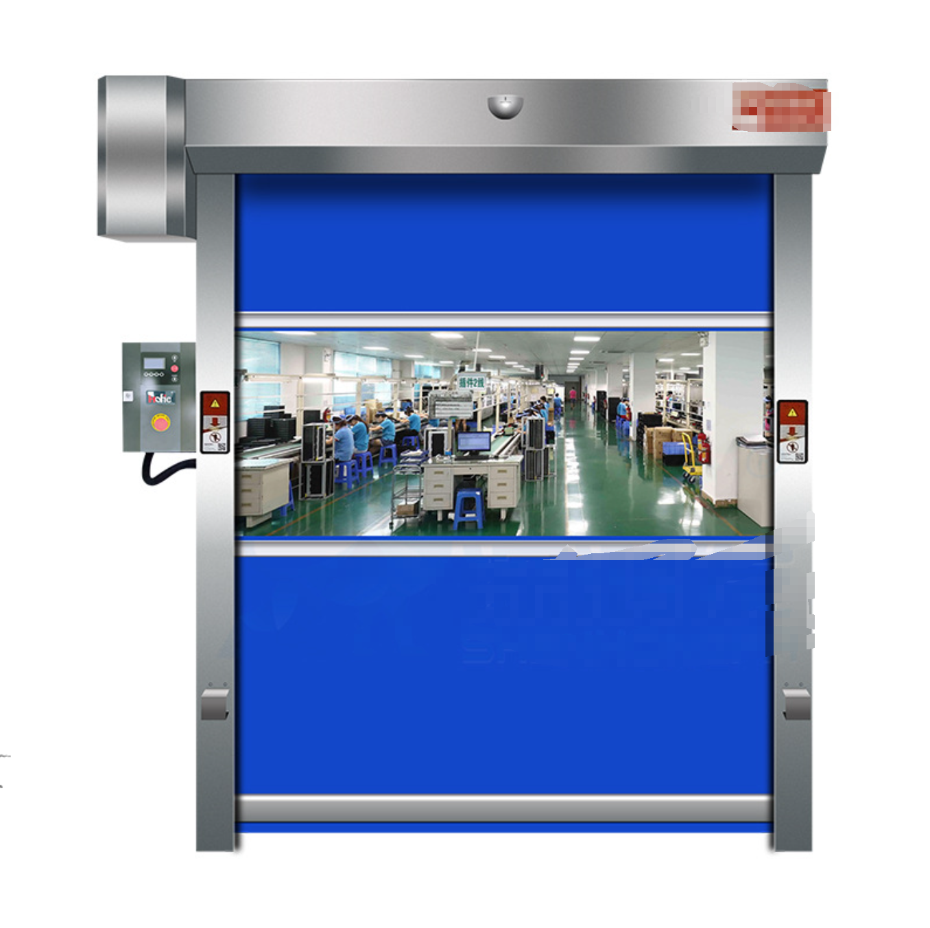 Cleanroom soft curtain door