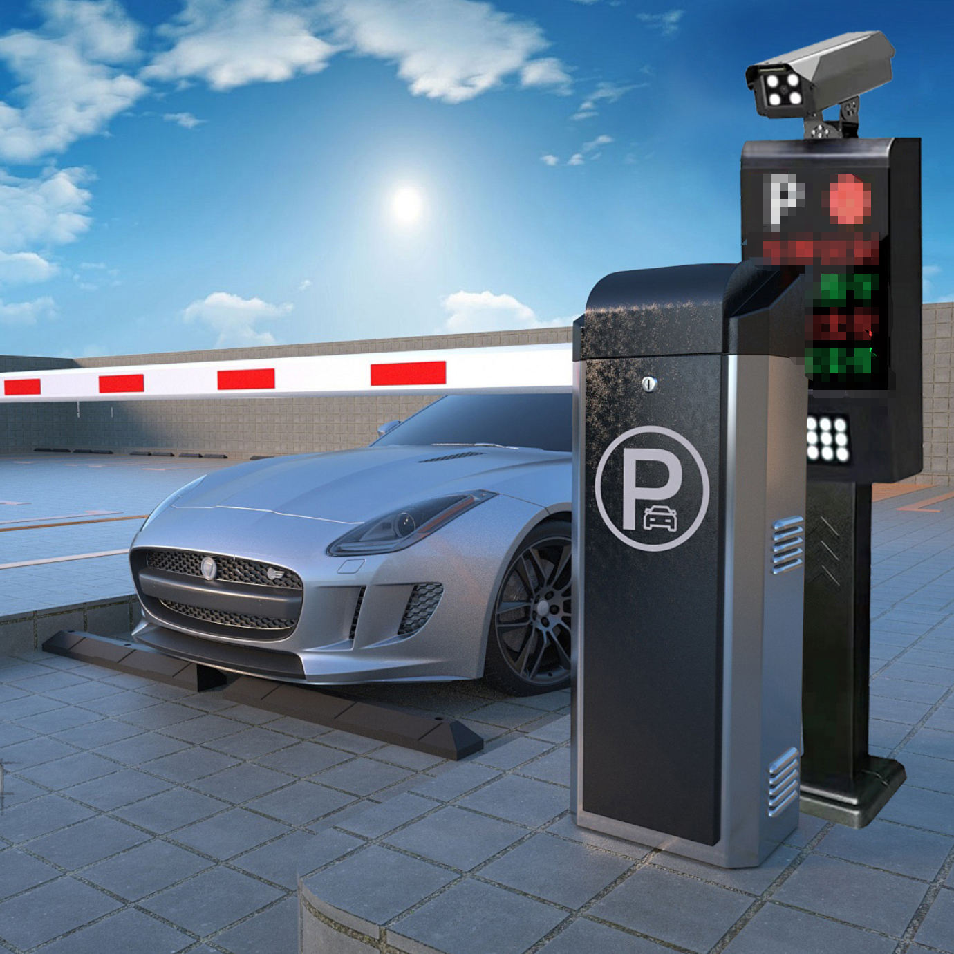 License plate recognition all-in-one machine gate