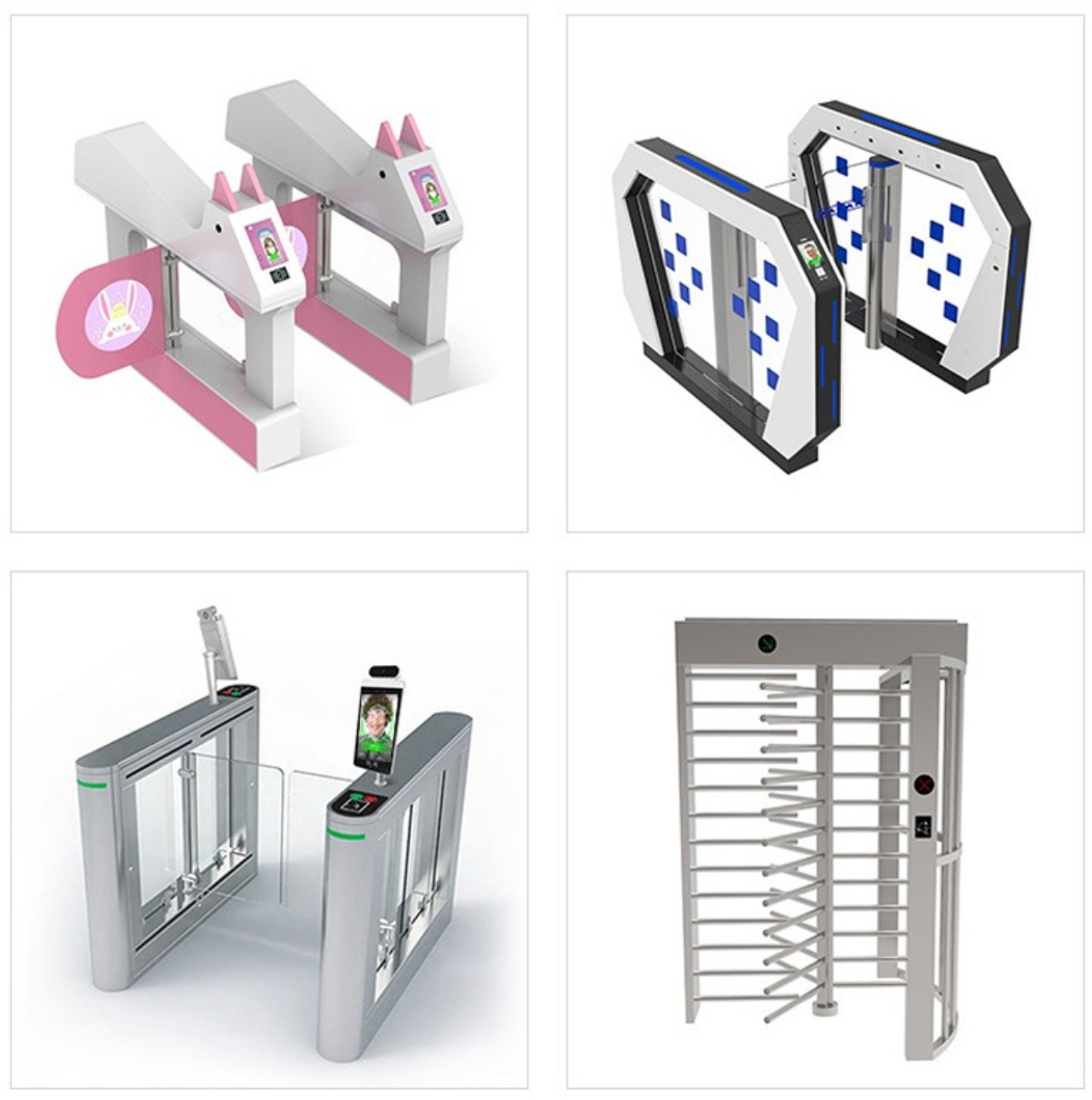 Face recognition swing gate