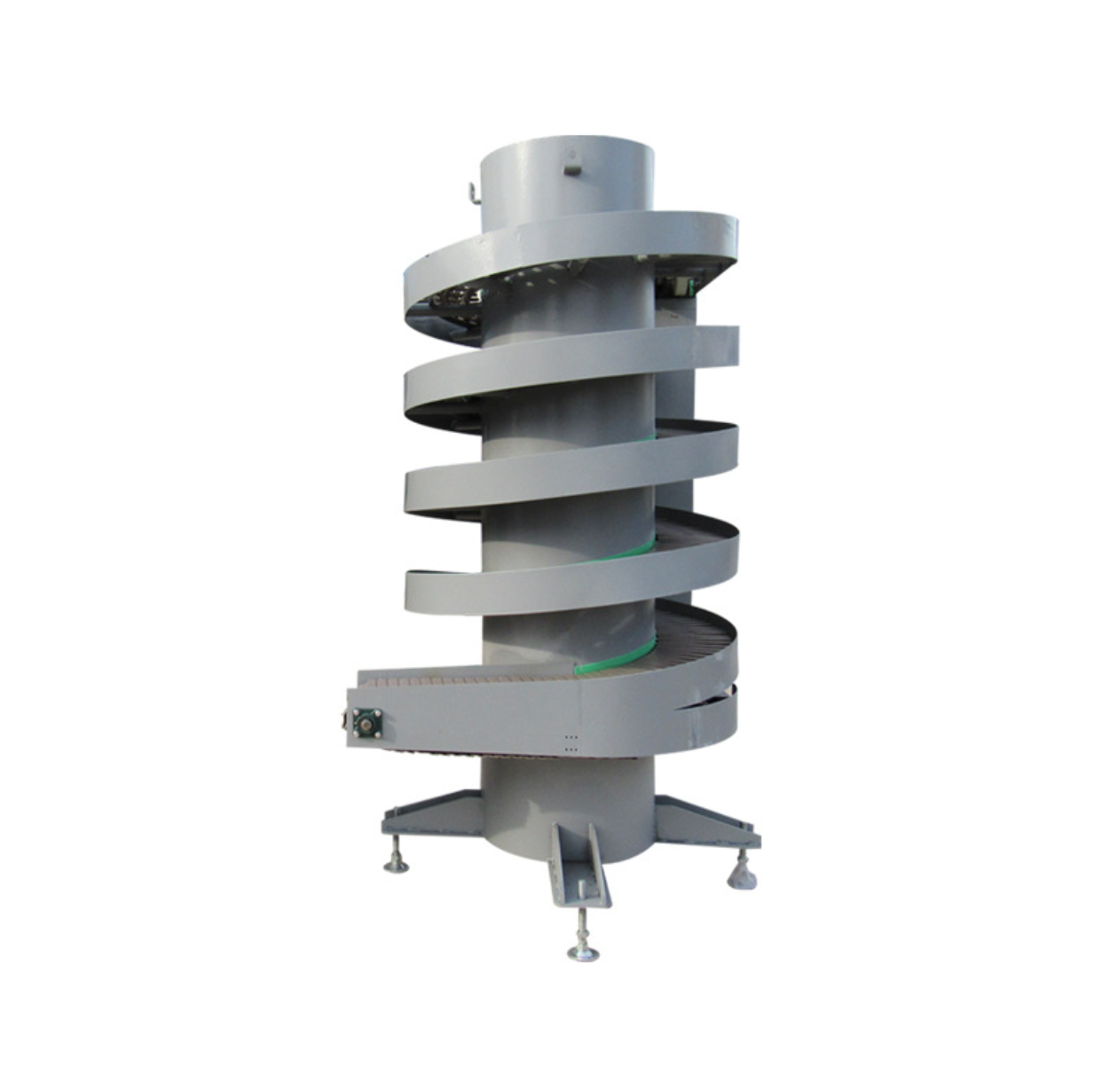Seamless chain plate screw conveyor