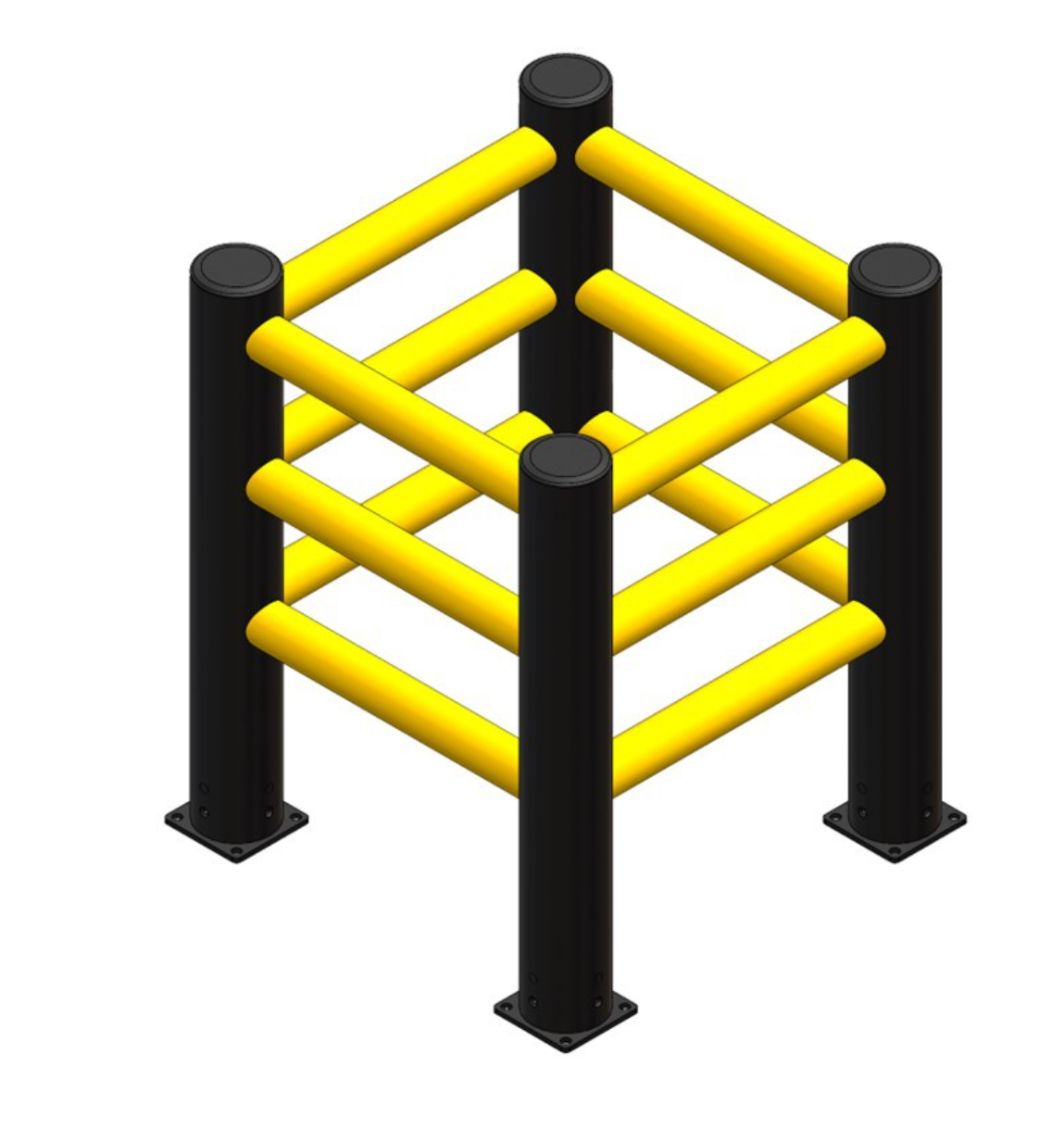 Flexible anti-collision guardrail