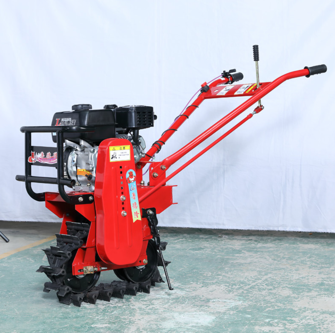 Diesel small chain rail microtiller agricultural fuel type orchard furrowing cultivator