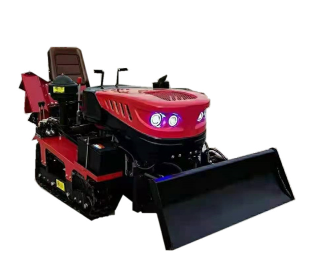 Water and drought dual-use high-horsepower rotary tiller ride-on remote control rotary tiller