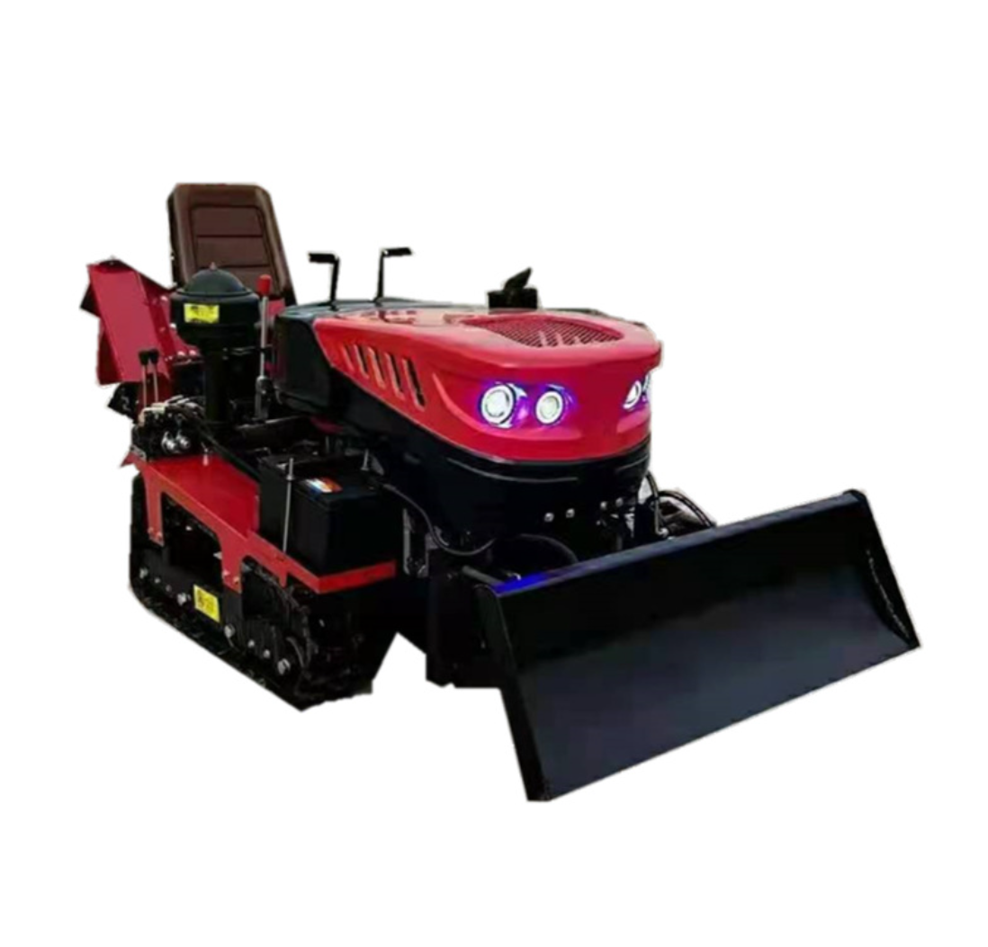 Water and drought dual-use high-horsepower rotary tiller ride-on remote control rotary tiller