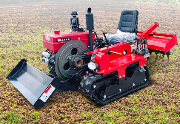 Crawler type rotary tiller multifunctional water and drought dual-use small passenger tractor