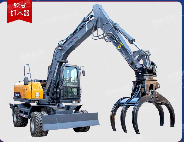 Small and medium-sized wheeled excavator engineering 80 tire agricultural construction 75 hook machi