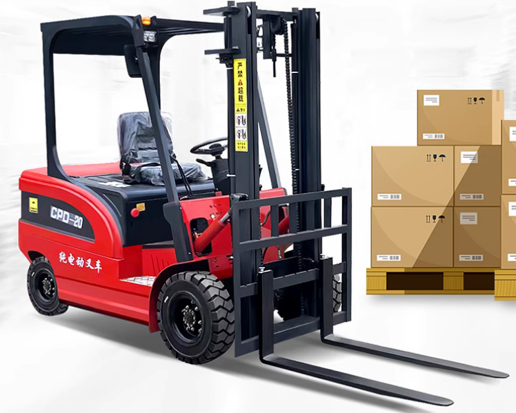 1-ton small lithium battery forklift, four-wheel legless balanced electric forklift, 2-ton battery s