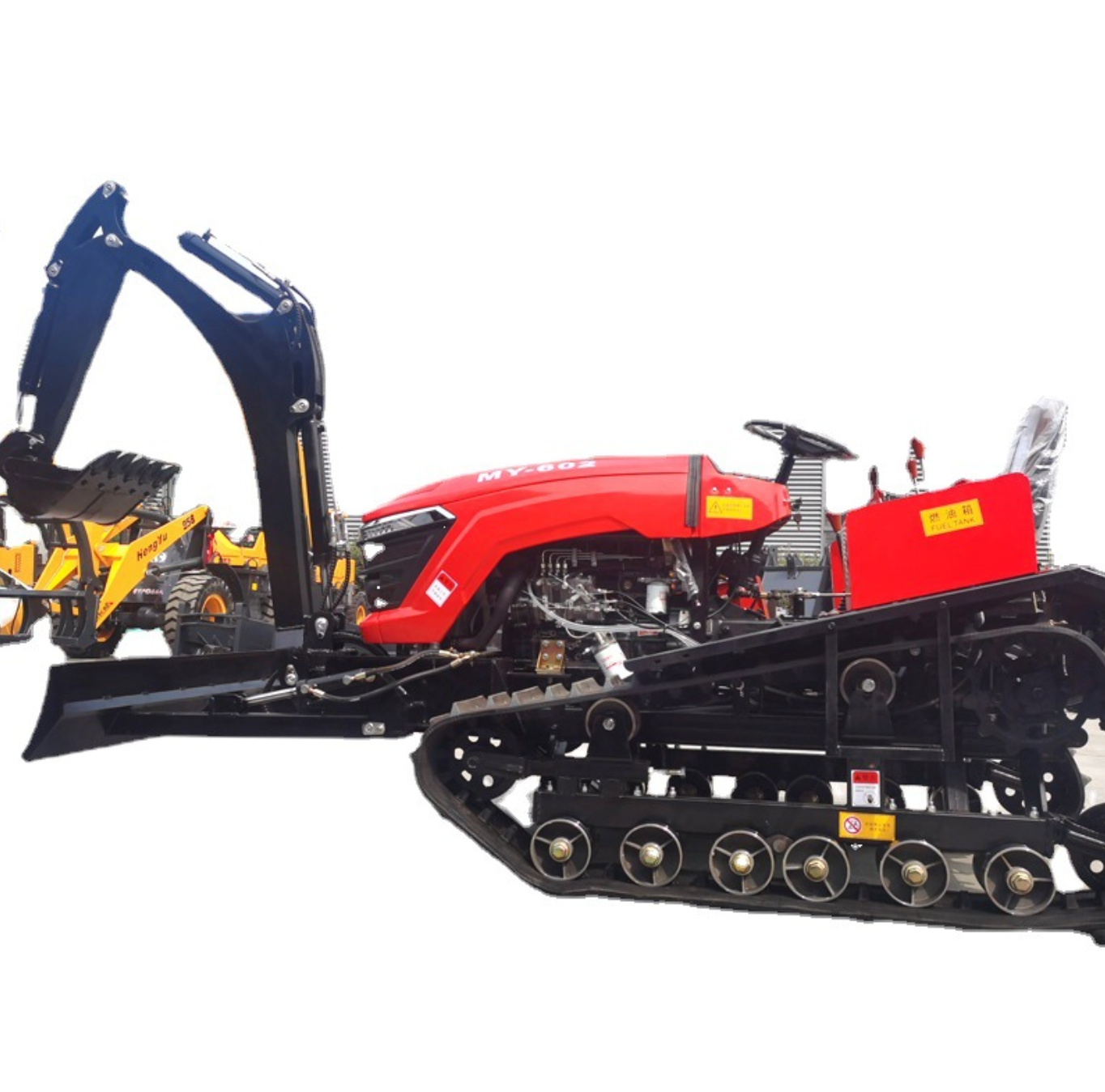High horsepower tracked rotary tiller 50 hp