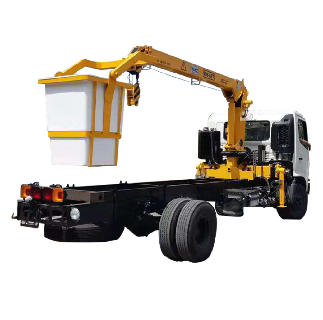 Truck-mobile 3-ton straight boom crane
