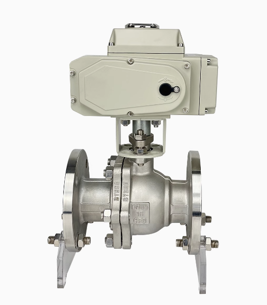 Electric ball valve Q941F-16P/C stainless steel cast steel flange ball valve