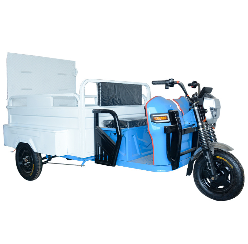 Electric four-bucket flatbed garbage truck