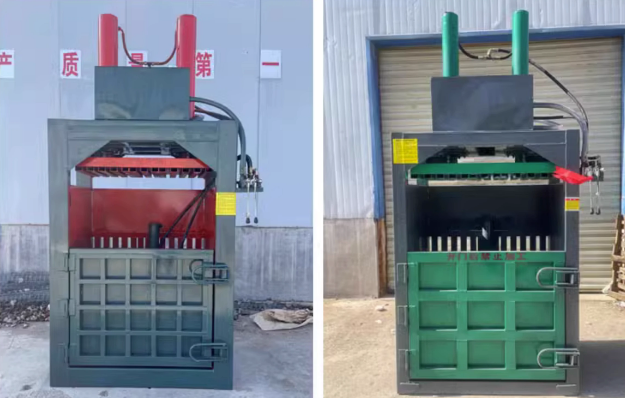 Vertical hydraulic baler, small compressor, waste paper box, plastic bottle, easy to pull can, bundl