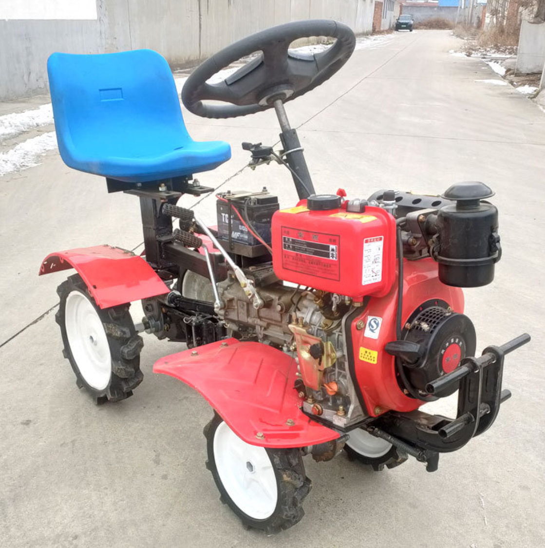 Small MicrotillerNew Diesel Ride-on 4WD Microtiller