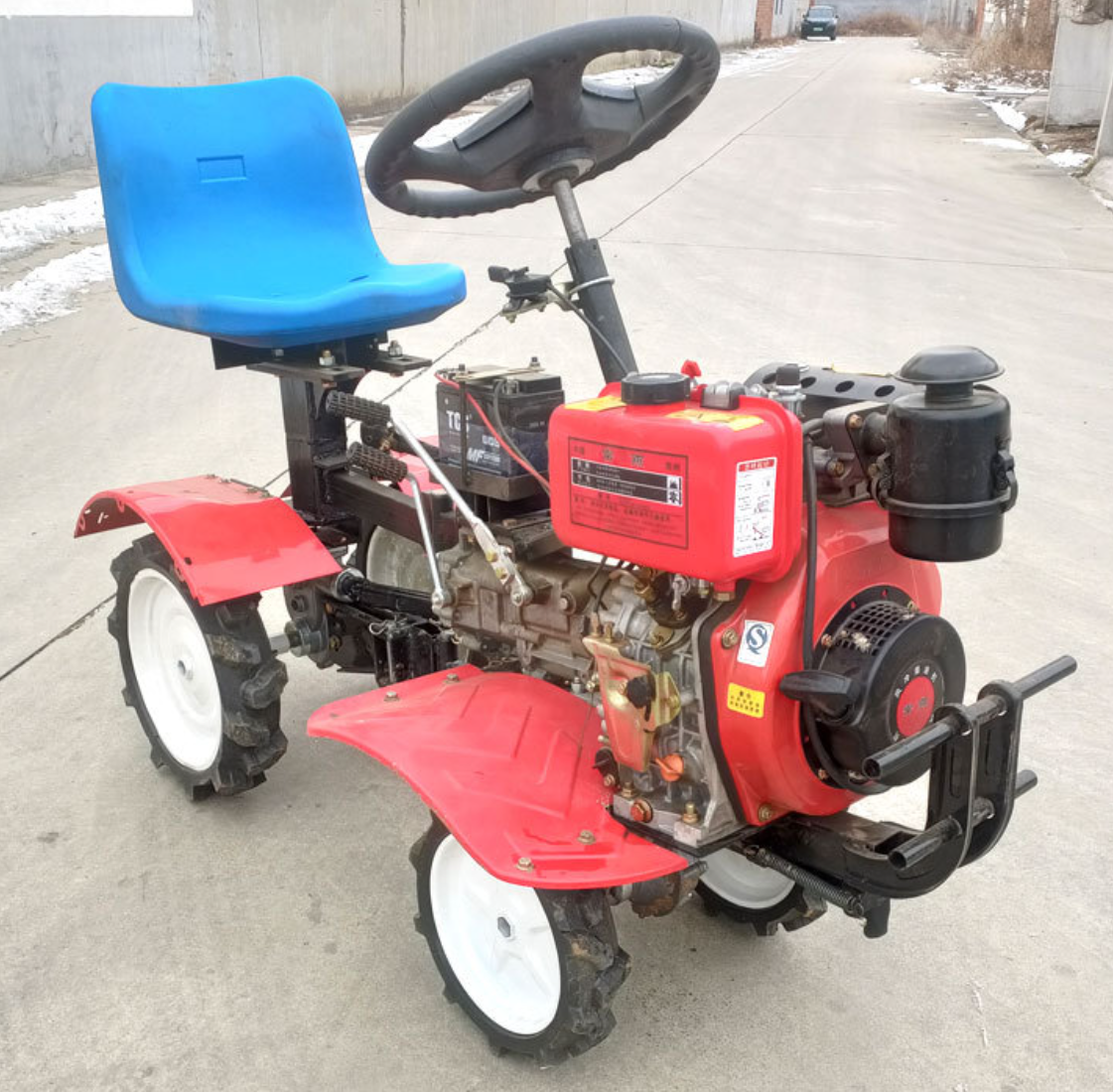 Small MicrotillerNew Diesel Ride-on 4WD Microtiller