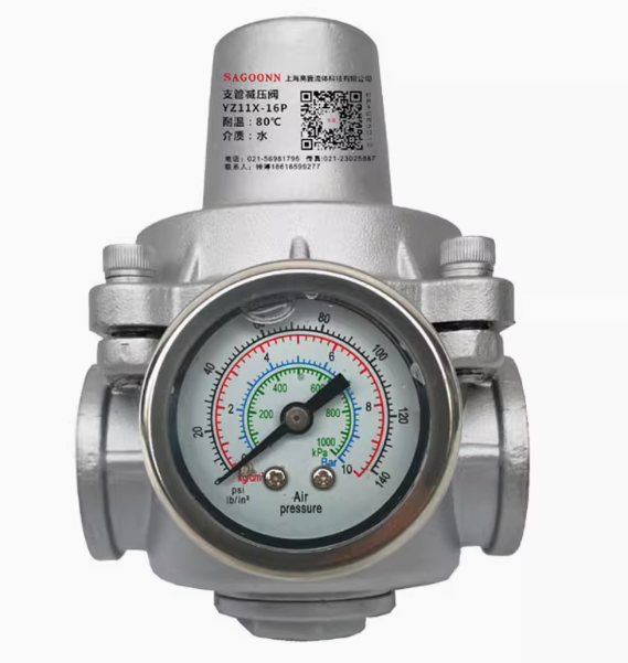 Adjustable tap water pressure reducing valve and s