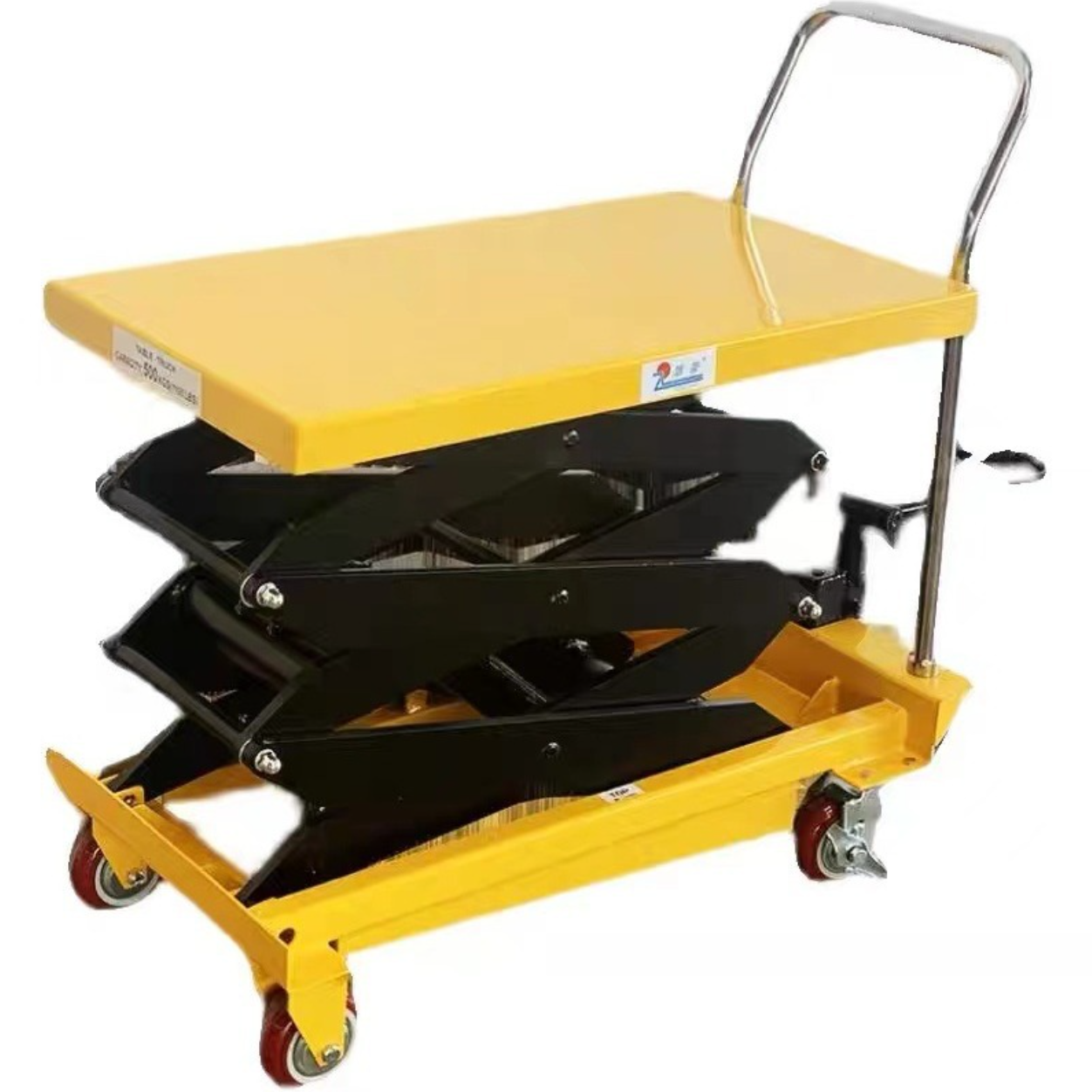 Manual hydraulic lifting platform truck scissor