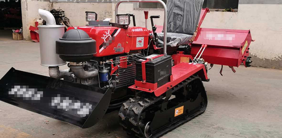 Ride-on tracked microtiller