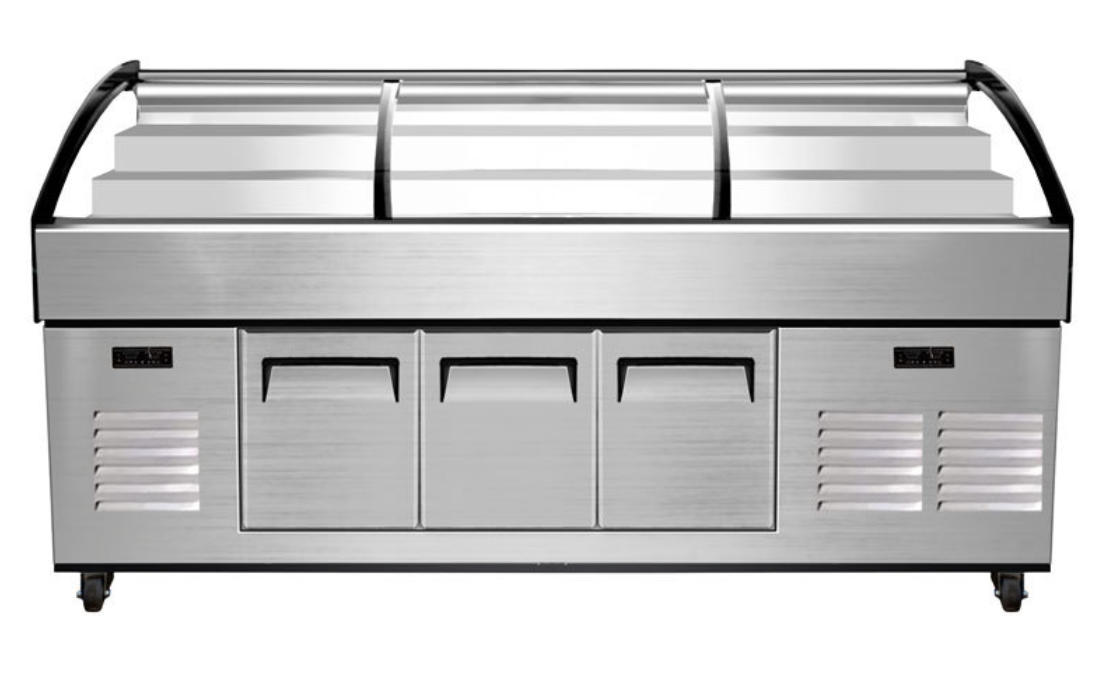 Commercial Stainless Steel Freezer Island Cabinet