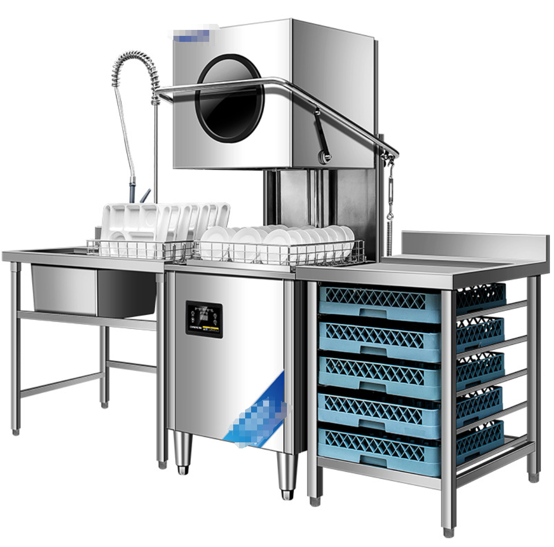Commercial Automatic Uncovering Cup Washing Machin