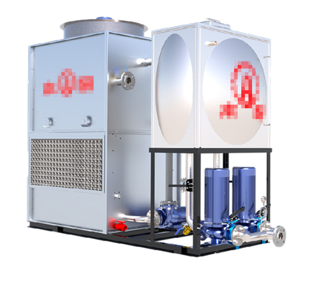 Small counter-current closed cooling tower all-in-