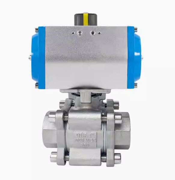 High pressure pneumatic ball valve, high-pressure pneumatic three-way ball valve, electric