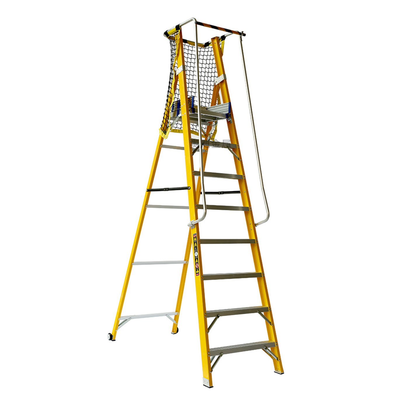 Fiberglass insulated thickened platform herringbone ladder