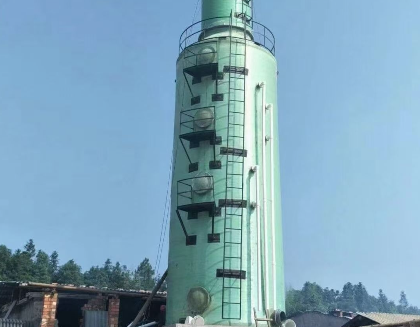 Fiberglass fiber reinforced plastic (FRP) desulfurization tower air treatment and emission equipment