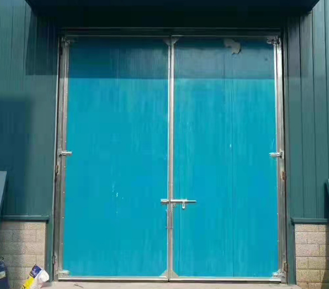 Electric factory door thickened aluminum alloy swing door
