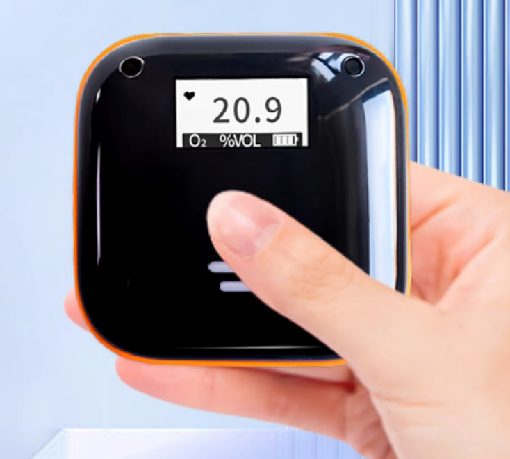 Portable oxygen O2 concentration gas detection alarm