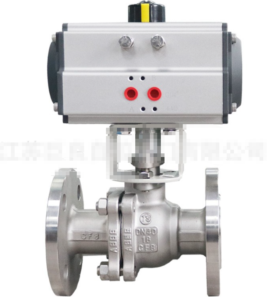 Q641F-16 stainless steel flange pneumatic shut-off valve
